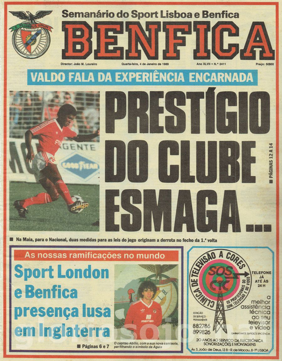 jornal o benfica 2411 1989-01-04